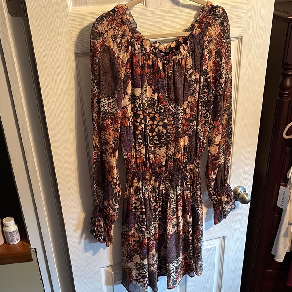 Rachel Zoe Floral Long-Sleeve mini Dress